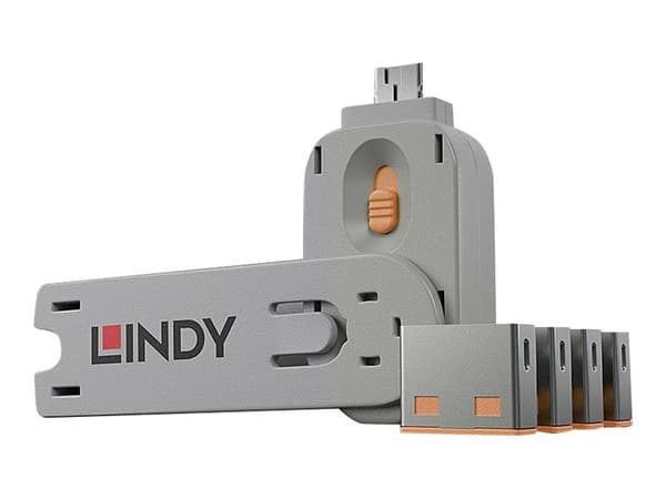 Lindy USB Port Blocker - USB-portblockerare (paket om 4)