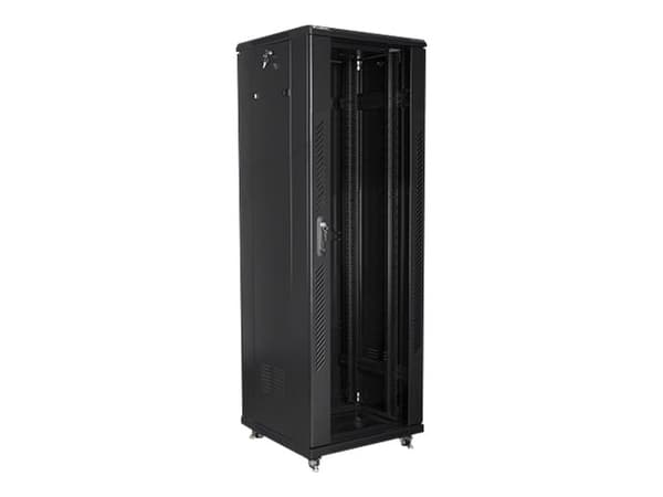 Lanberg - Rack skåp - golvstående - svart, RAL 9004 - 37U - 19"