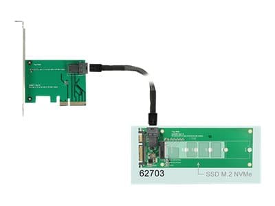 Delock Converter SATA 22 Pin / SFF-8643 NVMe > 1 x M.2 Key M