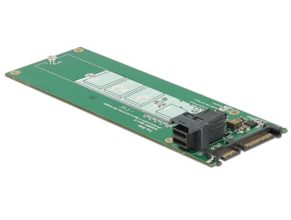 Delock Converter SATA 22 Pin / SFF-8643 NVMe > 1 x M.2 Key M
