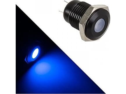 Lamptron Black Polycarbonate Vandal Resistant Illuminated blue dot (LAMP-SW2001-H)