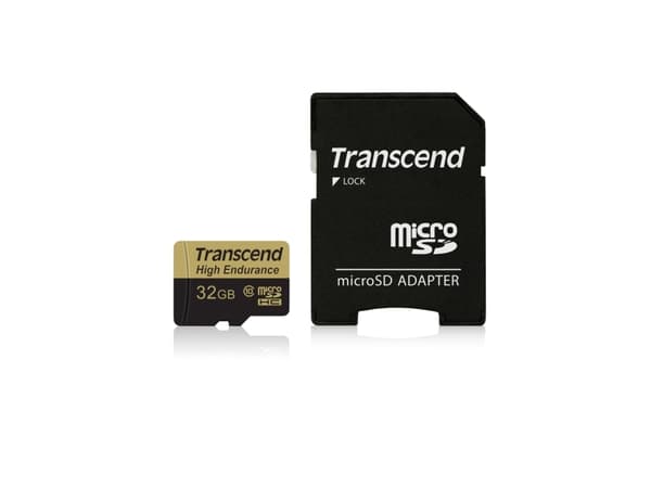 Transcend High Endurance - Flashminnekort (microSDHC til SD-adapter inkludert) - 32 GB - UHS-I U1 / Class10 - SDHC