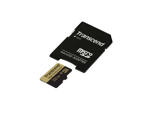 Transcend High Endurance - Flashminnekort (microSDHC til SD-adapter inkludert) - 32 GB - UHS-I U1 / Class10 - SDHC