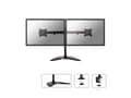Miniatyrbilde 3 av 5: Neomounts NM-D335D - Stativ - full bevegelse - for 2 LCD-skjermer - svart - skjermstørrelse: 10"-27" - skrivebordsstativ, klemmemonterbar, malje, skr