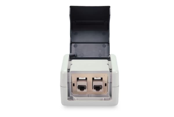 Digitus Professional - Overflatemonteringsboks for nettverk - alpehvit, antrasitt - 2 porter