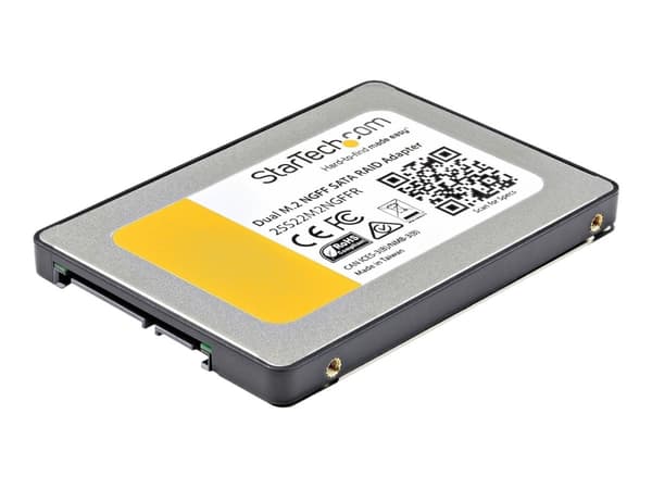 StarTech.com Dubbel M.2 NGFF SATA-adapter med RAID - Kontrollerkort (RAID) - M.2 - 2 Kanal - M.2 Card - RAID RAID 0, 1, JBOD, BIG - SATA 6Gb/s - svar