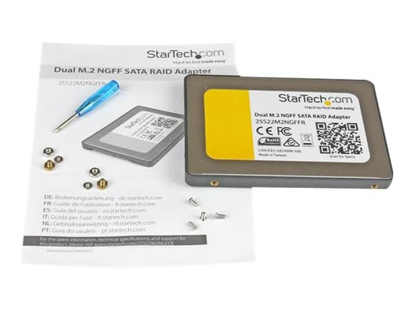 StarTech.com Dubbel M.2 NGFF SATA-adapter med RAID - Kontrollerkort (RAID) - M.2 - 2 Kanal - M.2 Card - RAID RAID 0, 1, JBOD, BIG - SATA 6Gb/s - svar
