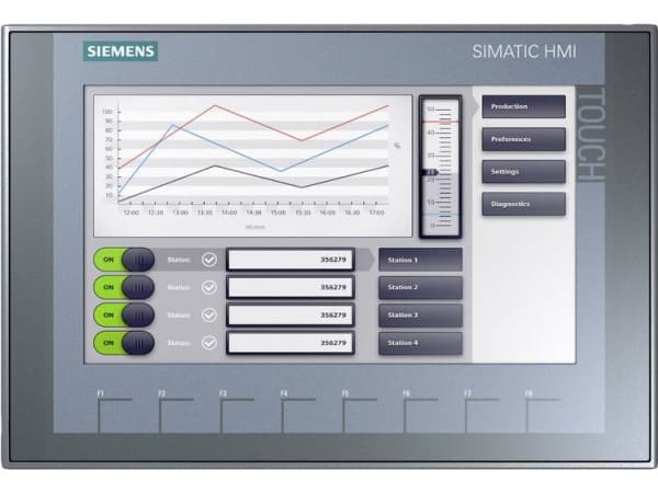 Siemens 6AV21232JB030AX0, 22,9 cm (9"), 800 x 480 pikseliä, TFT, Resistiivinen, Musta, TCP/IP, DHCP, SNMP, DCP, LLDP