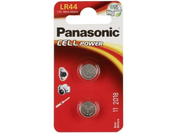 Panasonic LR-44EL/2B - Batteri 2 x LR44 - Alkalisk - 120 mAh