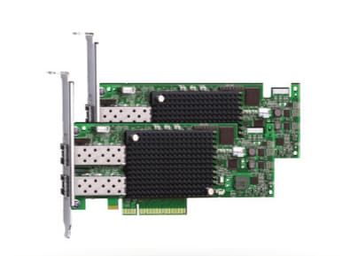 Emulex LPe16002B-M6 Gen 5 (16Gb), dual-port HBA - Värdbussadapter - PCIe 3.0 x8 låg profil - 16Gb Fibre Channel Gen 5 x 2