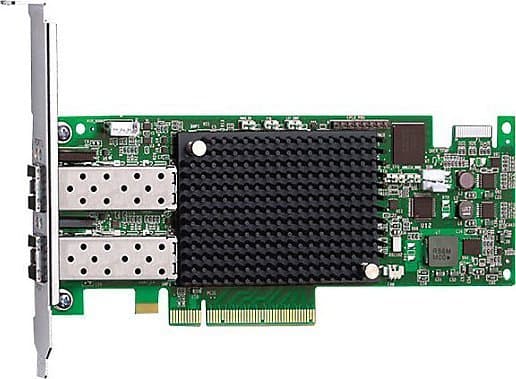 Emulex LPe16002B-M6 Gen 5 (16Gb), dual-port HBA - Värdbussadapter - PCIe 3.0 x8 låg profil - 16Gb Fibre Channel Gen 5 x 2