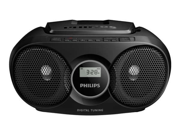 Philips CD Soundmachine -soitin AZ215B/12, Digitaalinen, FM, CD, CD-R, CD-RW, Pikakelaus, Pikakelaus (reverse), Next, Edellinen, Toista, Sekoita, 3 W