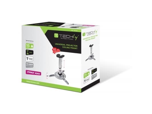 Techly ICA-PM 102S, Loft, 15 kg, Sølv, 360°, 0 - 30°, 29,7 cm