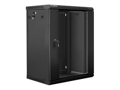 Lanberg - Rack skåp - väggmontering - svart, RAL 9004 - 15U - 19"