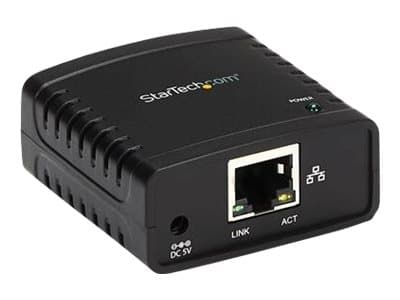 StarTech.com 10/100Mbps Ethernet to USB 2.0 Network Print Server - Windows 10 - LPR - LAN USB Print Server Adapter (PM1115U2) - Skriverserver - USB 2