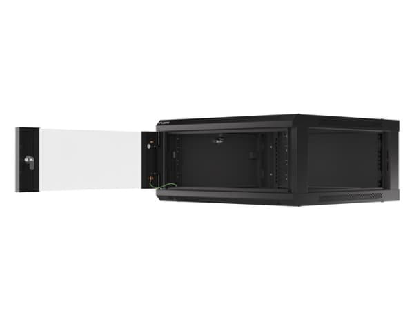 Lanberg WF01-6604-10B, Seinään asennettava laitekehikko, 4U, 60 kg, 17 kg, Musta