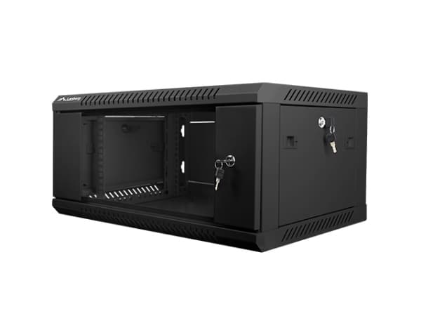 Lanberg WF01-6604-10B, Seinään asennettava laitekehikko, 4U, 60 kg, 17 kg, Musta