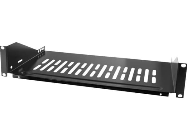 LogiLink SF2C35B, Rackhylle, Sort, Stål, 25 kg, 2U, 48,3 cm (19")