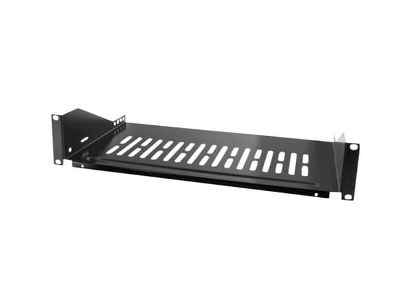 LogiLink SF2C35B, Rackhylle, Sort, Stål, 25 kg, 2U, 48,3 cm (19")