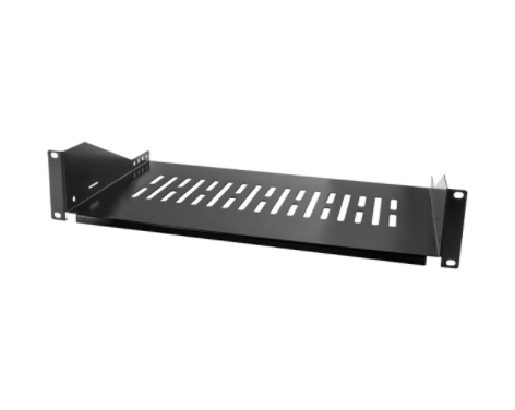 LogiLink SF2C35B, Rackhylle, Sort, Stål, 25 kg, 2U, 48,3 cm (19")