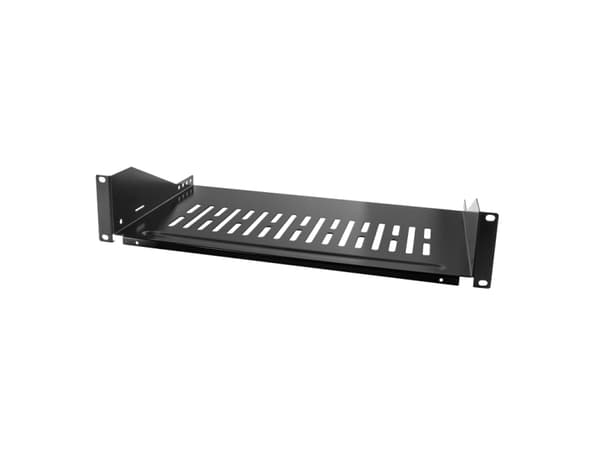 LogiLink SF2C35B, Rackhylle, Sort, Stål, 25 kg, 2U, 48,3 cm (19")