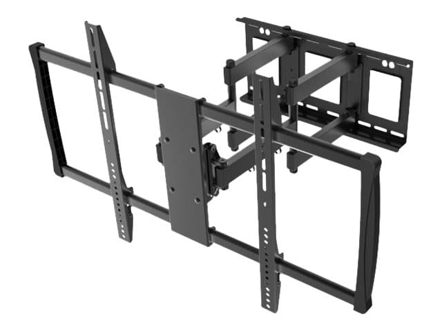 Maclean MC-679 - Monteringssats (dubbelarm väggmontering) - för platt panel - metall - svart - skärmstorlek: 60"-100" - monteringsgränssnitt: 600 x 9