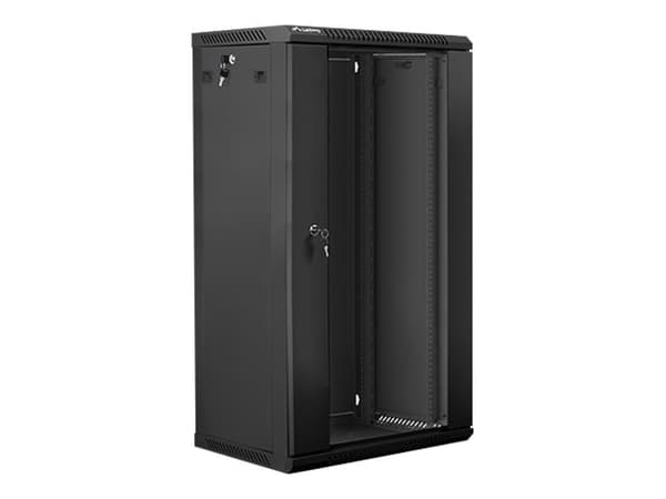 Lanberg - Rack skåp - väggmontering - svart, RAL 9004 - 22U - 19"