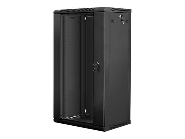 Lanberg - Rack skåp - väggmontering - svart, RAL 9004 - 22U - 19"