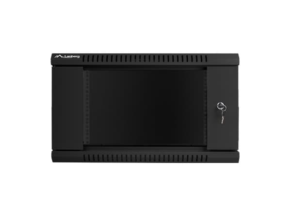 Lanberg - Rackskap - veggmonterbar - svart, RAL 9004 - 6U - 19"