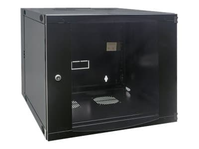 Intellinet Network Cabinet, Wall Mount (Double Section Hinged Swing Out), 15U, Usable Depth 385mm/Width 465mm, Black, Flatpack, Max 30kg, Swings out