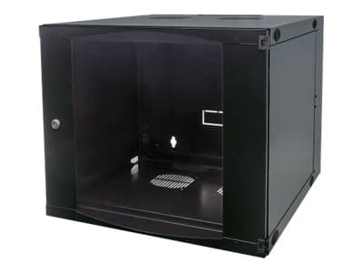 Intellinet Network Cabinet, Wall Mount (Double Section Hinged Swing Out), 15U, Usable Depth 385mm/Width 465mm, Black, Flatpack, Max 30kg, Swings out