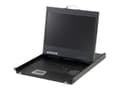 Miniatyrbilde 1 av 5: LevelOne KVM-8901 - KVM-konsoll - PS/2, USB - 19" - kan monteres i rack - 1440 x 900 - 250 cd/m² - 500:1 - VGA