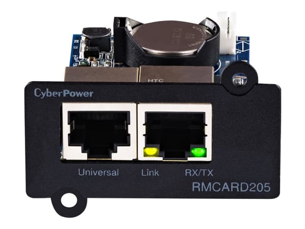 CyberPower RMCARD205 - Sovitin fjernadministration - 100Mb LAN - 100Base-TX - Smart App Professional Rackmount Series PR3000; Smart App Sinewave PR10