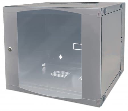 Intellinet 713818, Veggmonterbar hylle, 15U, Nøkkellås, 26 kg, Grå
