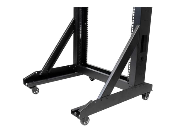 StarTech.com Serverhylla med 2 stolpar och hjul - 42U - Rack öppen ram - 42U - TAA-kompatibel - för P/N: CABSCREWM5B, CABSCREWSM5, CABSCREWSM5B, CABS