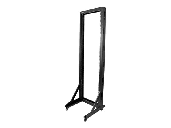 StarTech.com Serverhylla med 2 stolpar och hjul - 42U - Rack öppen ram - 42U - TAA-kompatibel - för P/N: CABSCREWM5B, CABSCREWSM5, CABSCREWSM5B, CABS