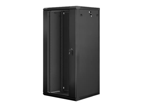 Lanberg - Rack skåp - väggmontering - svart, RAL 9004 - 27U - 19"
