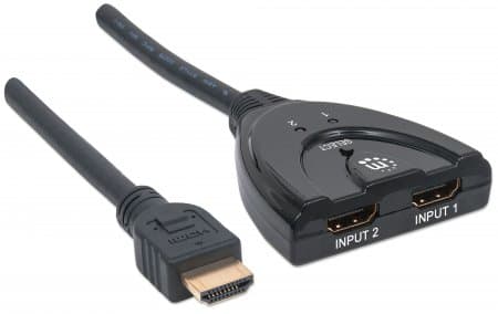 Manhattan 207416, HDMI, 2x HDMI, 1.3b, 1920 x 1080 piksler, Sort, Full HD