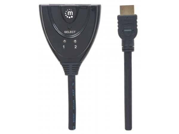 Manhattan 207416, HDMI, 2x HDMI, 1.3b, 1920 x 1080 piksler, Sort, Full HD