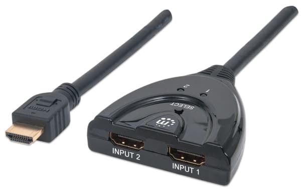 Manhattan 207416, HDMI, 2x HDMI, 1.3b, 1920 x 1080 piksler, Sort, Full HD