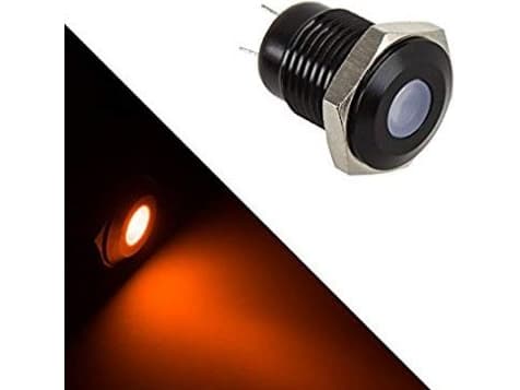 Lamptron Vandalismskyddad LED - orange, svart uttag