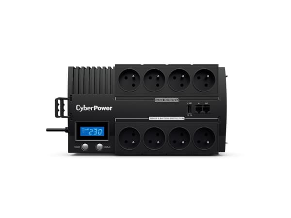 CyberPower BRICs LCD-serien BR1000ELCD - UPS - AC 220/230/240 V - 600 Watt - 1000 VA - USB - utgangskontakter: 8 - Frankrike