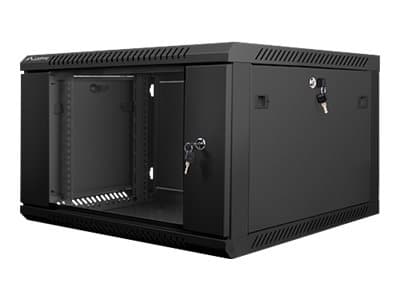 Lanberg - Rack skåp - väggmontering - svart, RAL 9004 - 6U - 19"