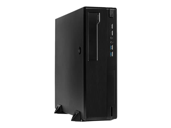 Inter-Tech IT-502, Työpöytä, PC, Musta, mikro ATX, Mini-ITX, 1U, Yläreuna musta