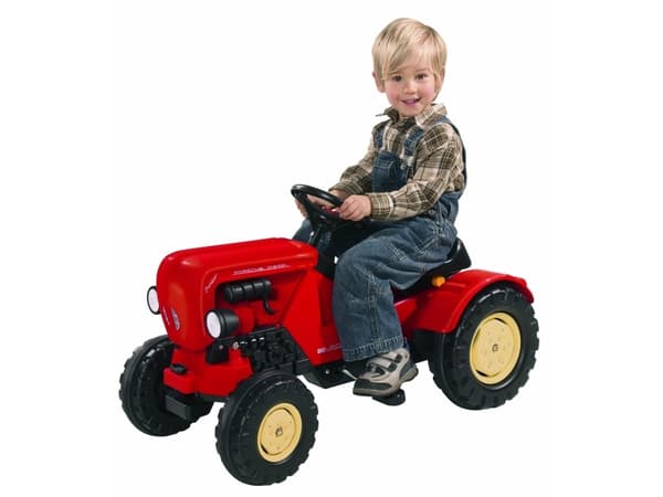 BIG Porsche Diesel Junior, 3 år, Sort, Rød