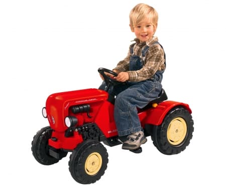 BIG Porsche Diesel Junior, 3 år, Sort, Rød