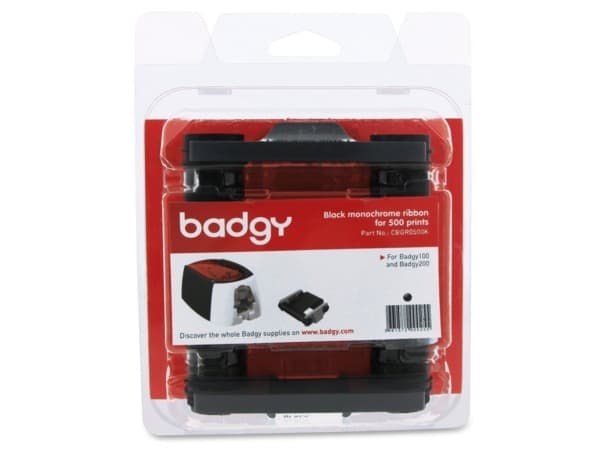 Badgy - Svart / monokrom - skrivebåndskassett - for Badgy 100, 200; Evolis Primacy 2 Simplex Expert