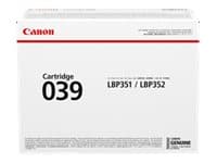 Canon 039 - Svart - original - tonerpatron - for imageCLASS LBP351dn, LBP351x, LBP352dn, LBP352x; i-SENSYS LBP351x, LBP352x; Satera LBP351i