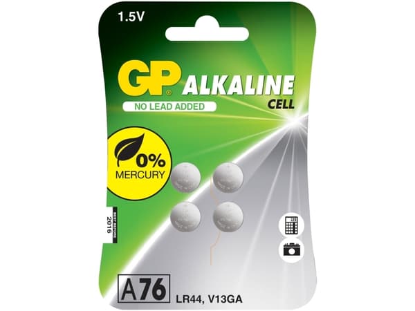 GP A76 - Paristo 4 x LR44 - Alkaliparisto (alkaliparisto)