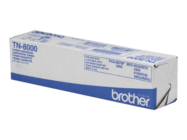 Brother TN8000 - Svart - original - tonerpatron - for Brother MFC-4800, MFC-9030, MFC-9070, MFC-9160, MFC-9180; FAX-2850, 8070P